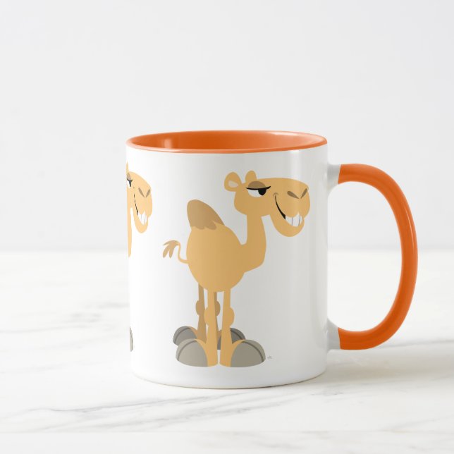 Caneca Camelo de Cartoon Bonito Sorridente (Direita)