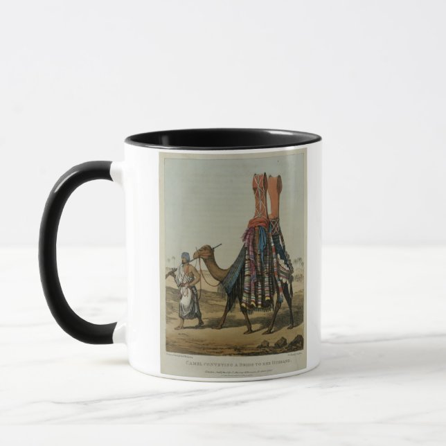 Caneca Camelo que transporta uma noiva a seu marido, b (Esquerda)