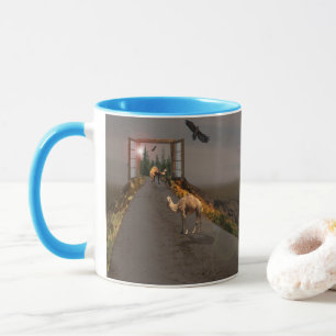 Caneca Camelos Caminhando Até A Terra Das Maravilhas,