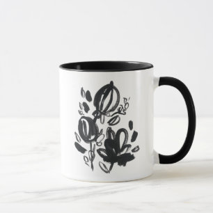 Caneca Cameo Bloom - Preto e Branco