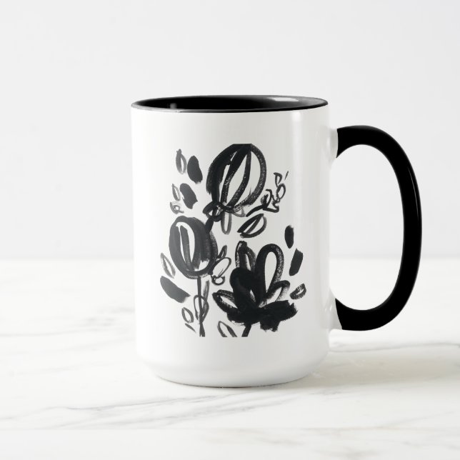 Caneca Cameo Bloom - Preto e Branco (Direita)