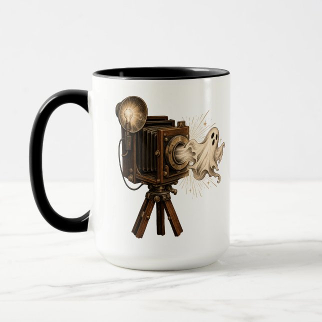 Caneca Câmera de Fantasma de Halloween Vintage – Espiriti (Esquerda)