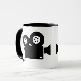 CANECA CÂMERA DO FILME TRENDY EM PRETO E BRANCO