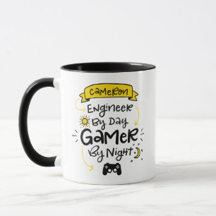 Caneca Cameron, Engenheiro - Jogador, Carta Personalizada