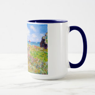 Caneca Caminhada de Clifftop em Pourville Claude Monet