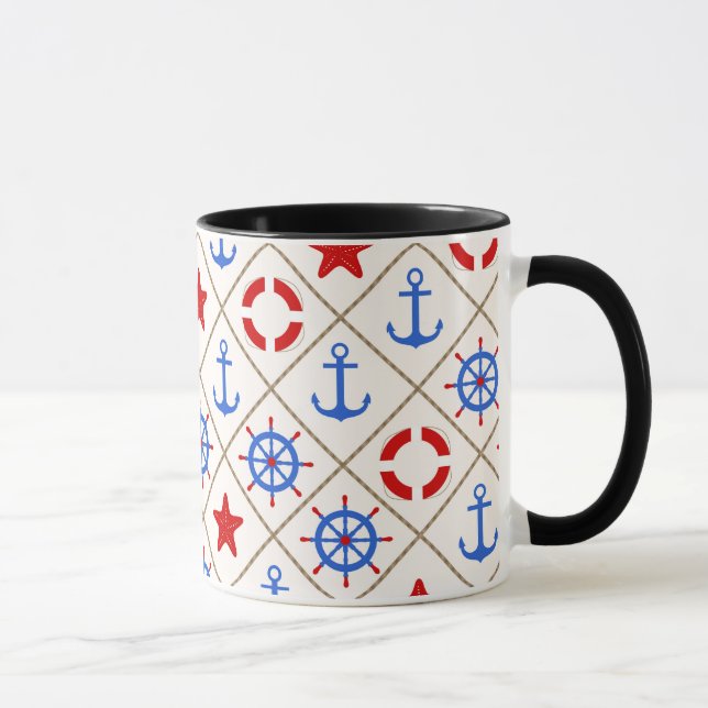 Caneca Caminhada marinha. (Direita)