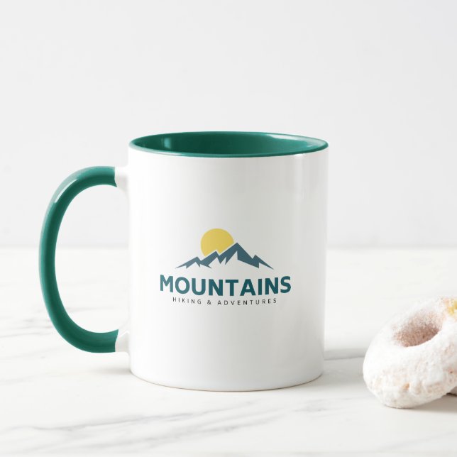 Caneca Caminhada na Montanha & Aventura (Com Donut)