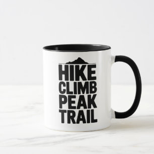 Caneca Caminhada Subir Pico Trilha Montanha Tipografia