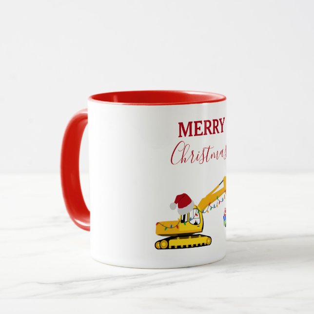 Caneca Caminhão de Construção da Escavadora de Natal (Frente Esquerda)