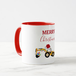 Caneca Caminhão de Construção da Rodada de Natal