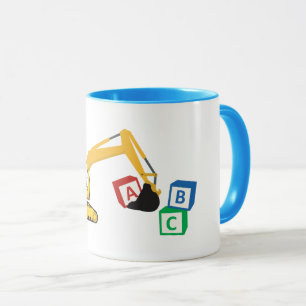 Caneca Caminhão de Construção do Escavador ABC