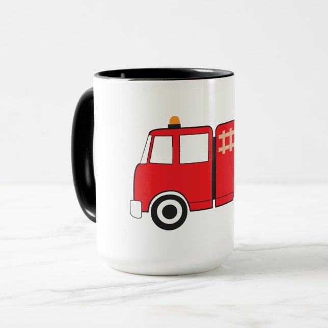 Caneca Caminhão de Fogo Vermelho (Frente Esquerda)
