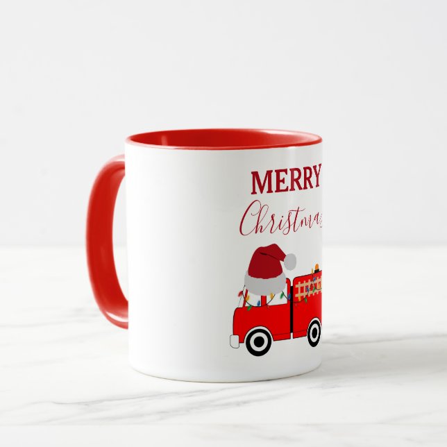 Caneca Caminhão de Fogo Vermelho Natal (Frente Esquerda)