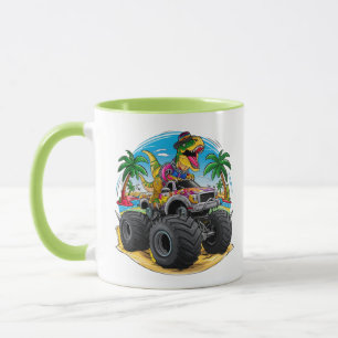 Caneca Caminhão Monstro do Dinossauro T-Rex