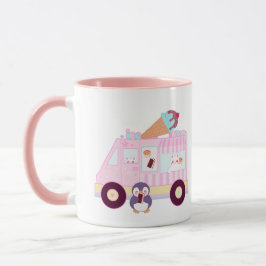 Caneca Caminhão Sorvete De Coelho Coelho Azul E Rosa