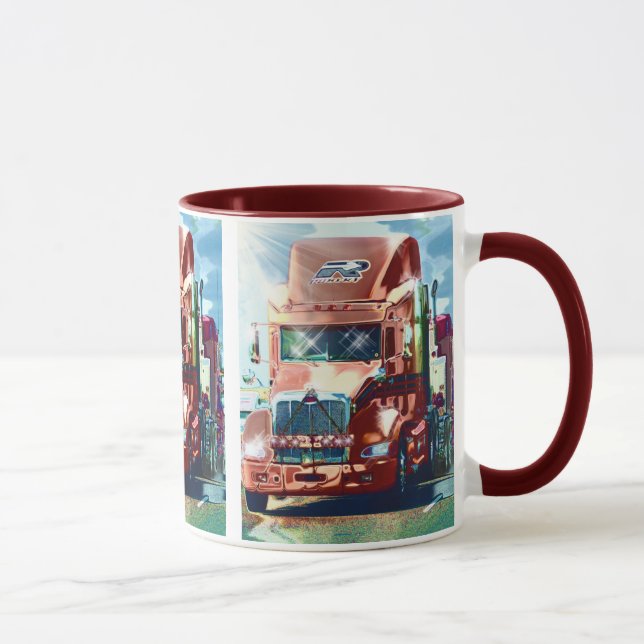 Caneca Caminhão Vermelho Grande para Caminhoneiros e Cami (Direita)