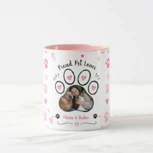 Caneca Camisa com Foto & Nome de Pet Personalizado Cachor