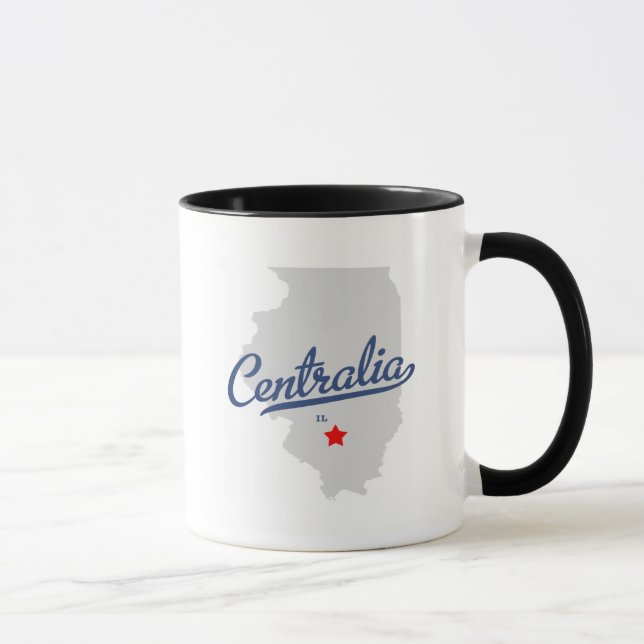 Caneca Camisa de Centralia Illinois IL (Direita)
