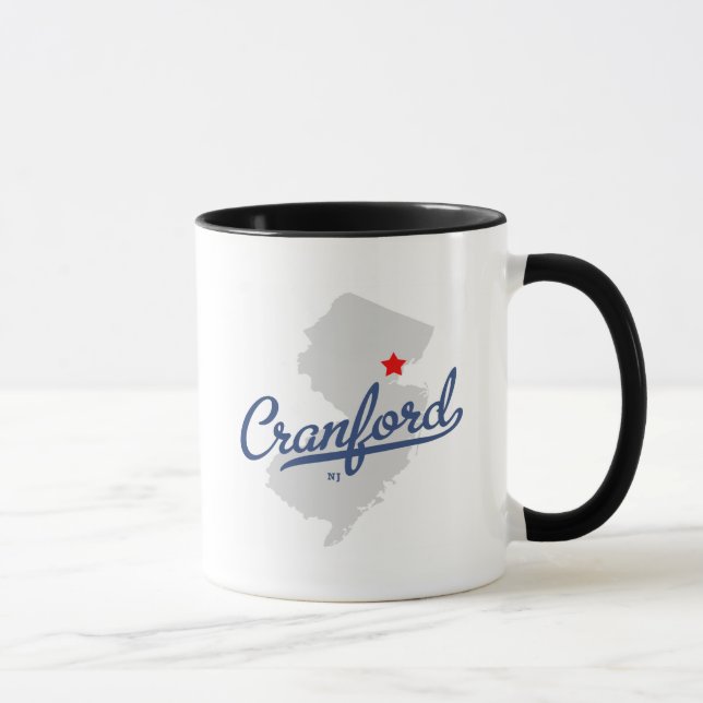 Caneca Camisa de Cranford New-jersey NJ (Direita)
