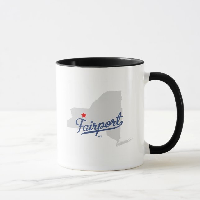 Caneca Camisa de Fairport New York NY (Direita)