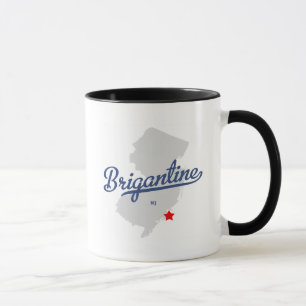 Caneca Camisa de New-jersey NJ do Brigantine