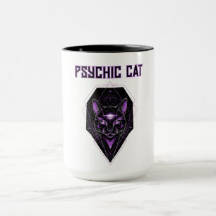 Caneca Camisa De Triblenda Do Halloween Do Gato Preto Psi