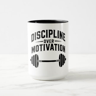 Caneca Camisa Disciplina Sobre Motivação | Tipografia Neg