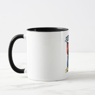 Caneca Camisa do Dia das Mães Super Mamãe Gata Preta