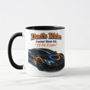 Caneca Camisa engraçada de carro para pai – Carro do papa