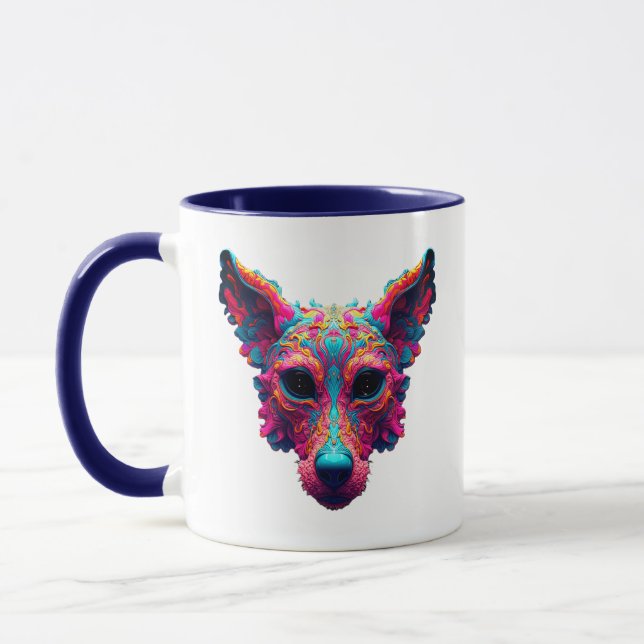 Caneca Camisa Psychedelic Best Friend - Design de Cachorr (Esquerda)