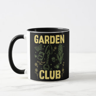 Caneca Camisa Retro Divertida do Clube do Jardim Amante d