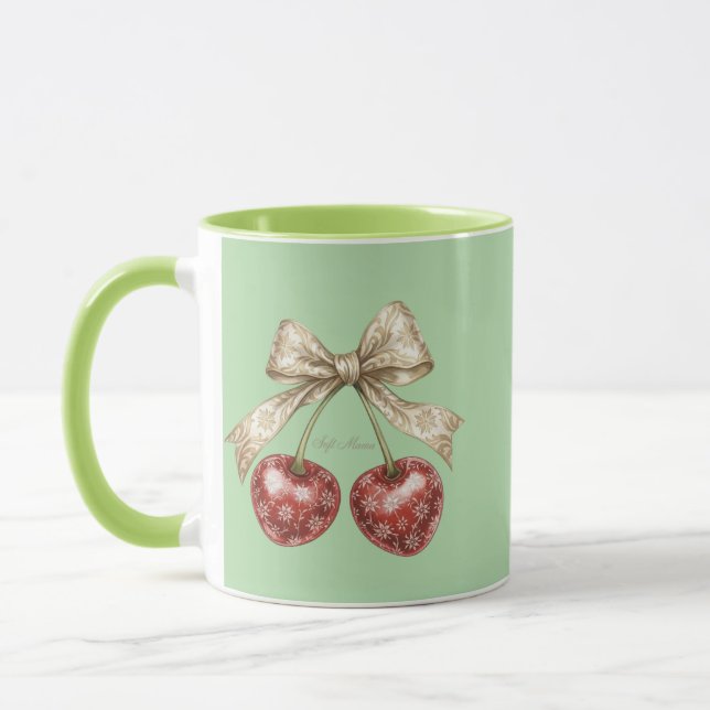 Caneca Camisa Vintage Coquette Cereja Soft Mama (Esquerda)
