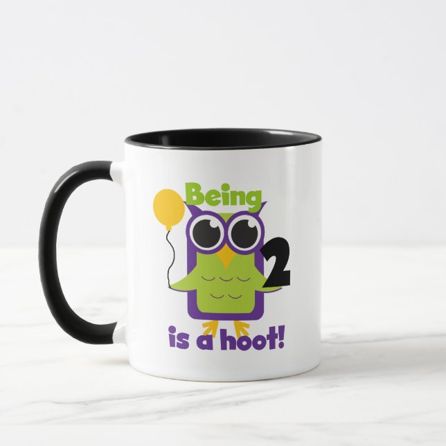 Caneca Camisas de segundo aniversário de Hoot Owl e prese (Esquerda)