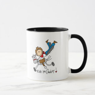 Caneca Camisas e Presentes do Cowboy em Figuras de Palito
