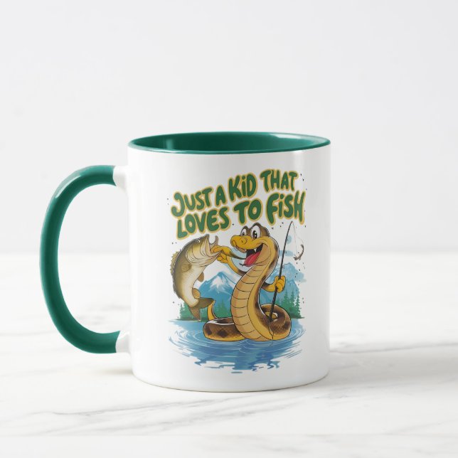 Caneca Camiseta Cobra de Whimsical e de Peixe (Esquerda)