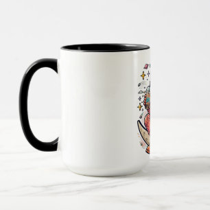 Caneca Camiseta de Astronauta Legal Montado na Lua   Aman