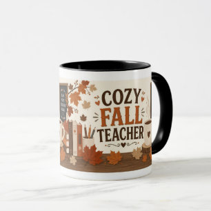 Caneca Camiseta de Professor de Outono Aconchegante – Pre