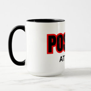 Caneca Camiseta de Tipografia Motivacional Atitude Positi