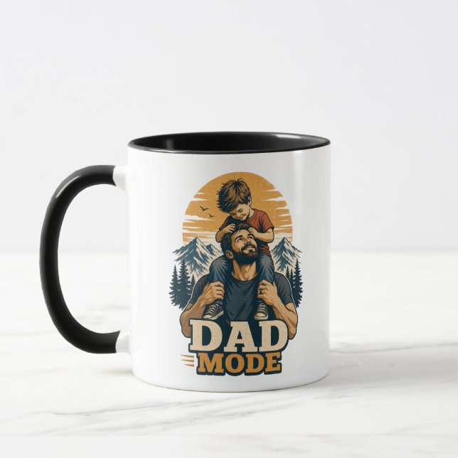 Caneca Camiseta do Dia do Pai Modo Pai (Esquerda)