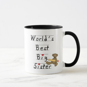 Caneca Camiseta e presentes da irmã mais velha do mundo 