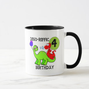 Caneca Camiseta e presentes do aniversário do dinossauro