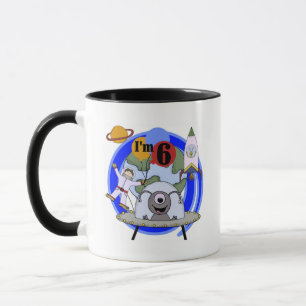 Caneca Camiseta e presentes do aniversário do espaço 6os