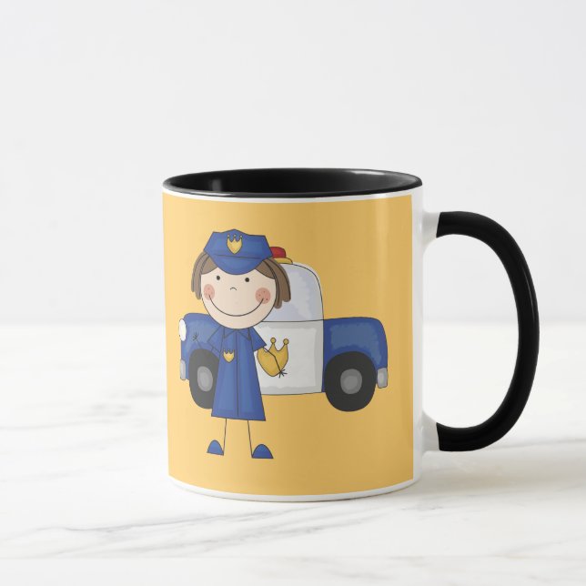 Caneca Camiseta e presentes fêmeas do agente da polícia (Direita)