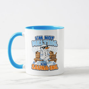 Caneca Camiseta Engraçada de Boneco de Neve Não Está Derr
