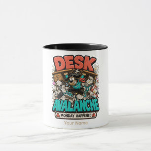 Caneca Camiseta engraçada personalizada Avalanche de mesa