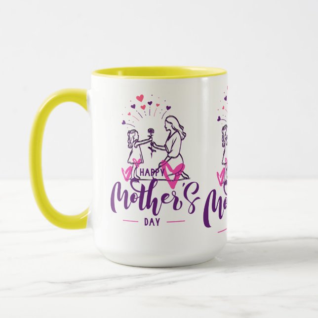 Caneca Camiseta Feliz Dia das Mães Presente (Esquerda)