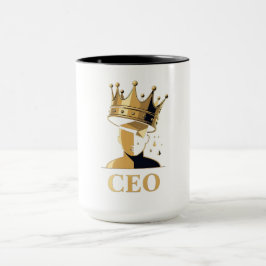 Caneca Camiseta Gráfica CEO Coroa – Minimalista V2