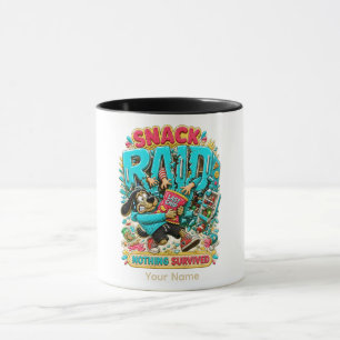 Caneca Camiseta Gráfica de Cachorro Sarcástico para Traba