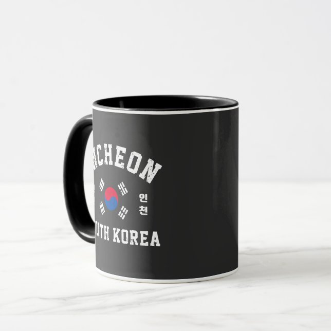 Caneca Camiseta Incheon Coreia do Sul (Frente Esquerda)