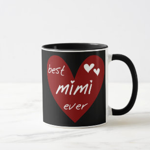 Caneca Camiseta Mimi e os presentes do coração vermelho o